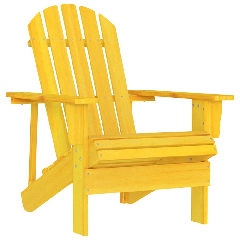 vidaXL Adirondackstol massivt granträ gul