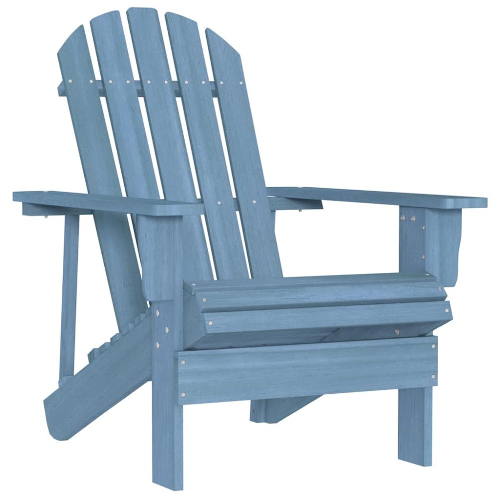 vidaXL Adirondackstol massivt granträ blå