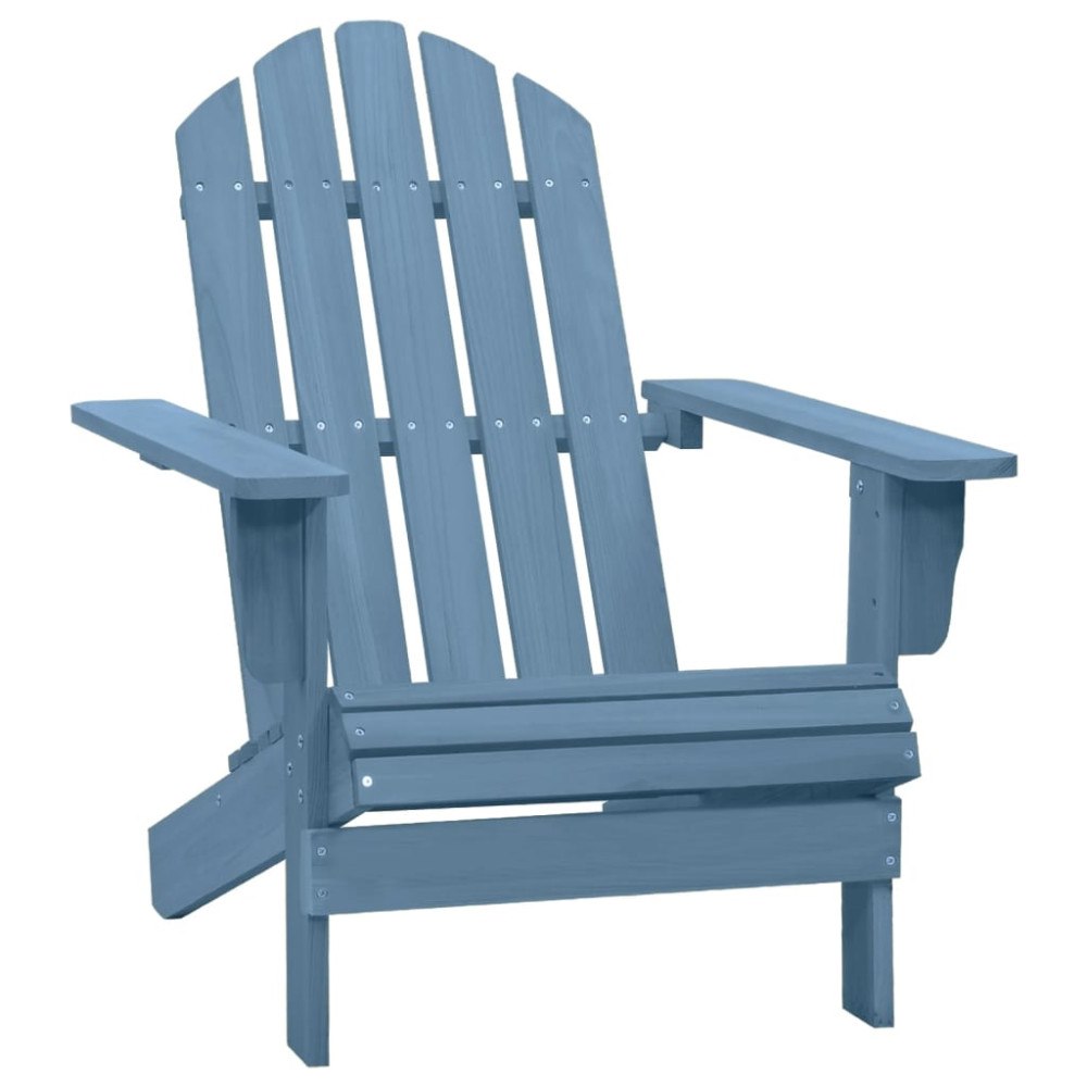 vidaXL Adirondackstol massivt granträ blå
