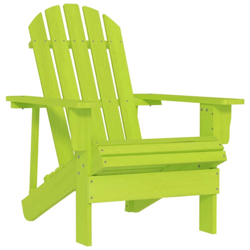vidaXL Adirondackstol massivt granträ grön