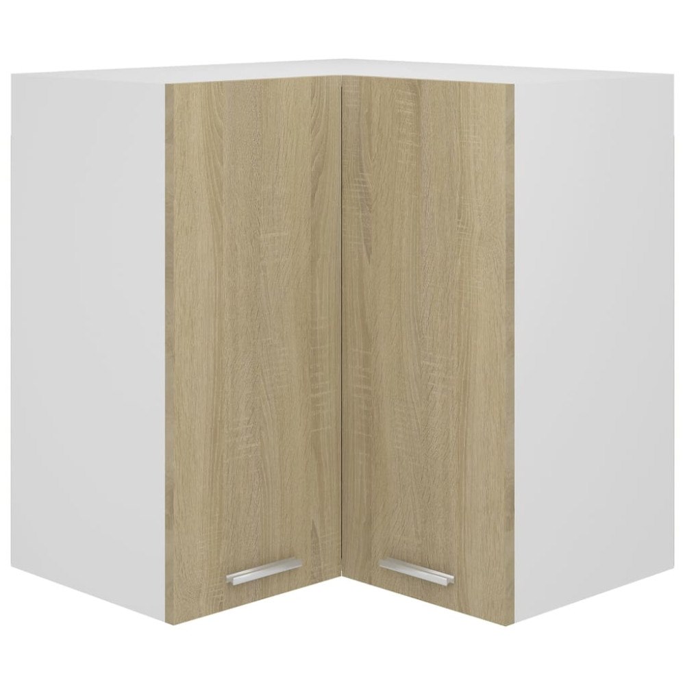 vidaXL Väggskåp hörn “Lyon” sonoma-ek 57x57x60 cm konstruerat trä