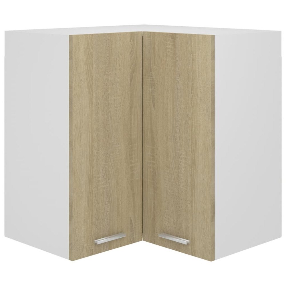 vidaXL Väggskåp hörn “Lyon” sonoma-ek 57x57x60 cm konstruerat trä
