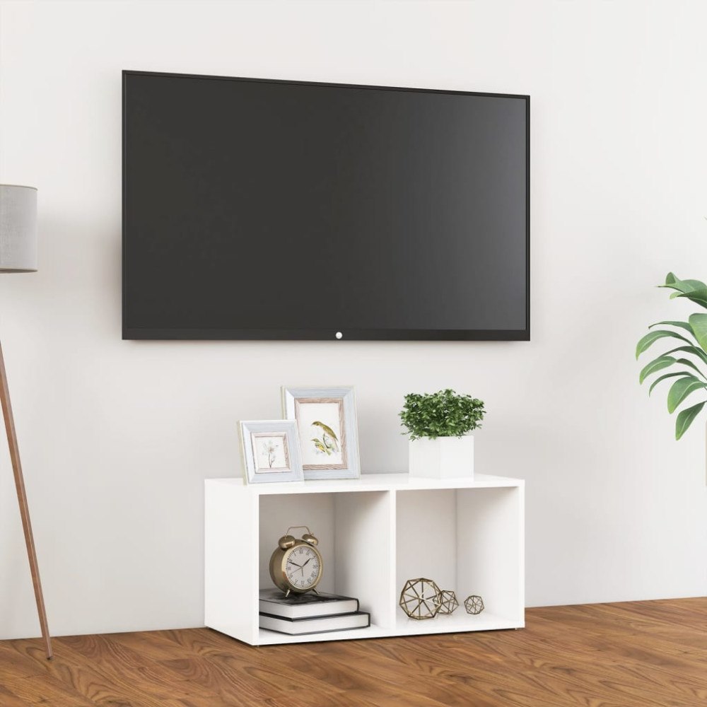 vidaXL Tv-bänk vit 72x35x36,5 cm konstruerat trä