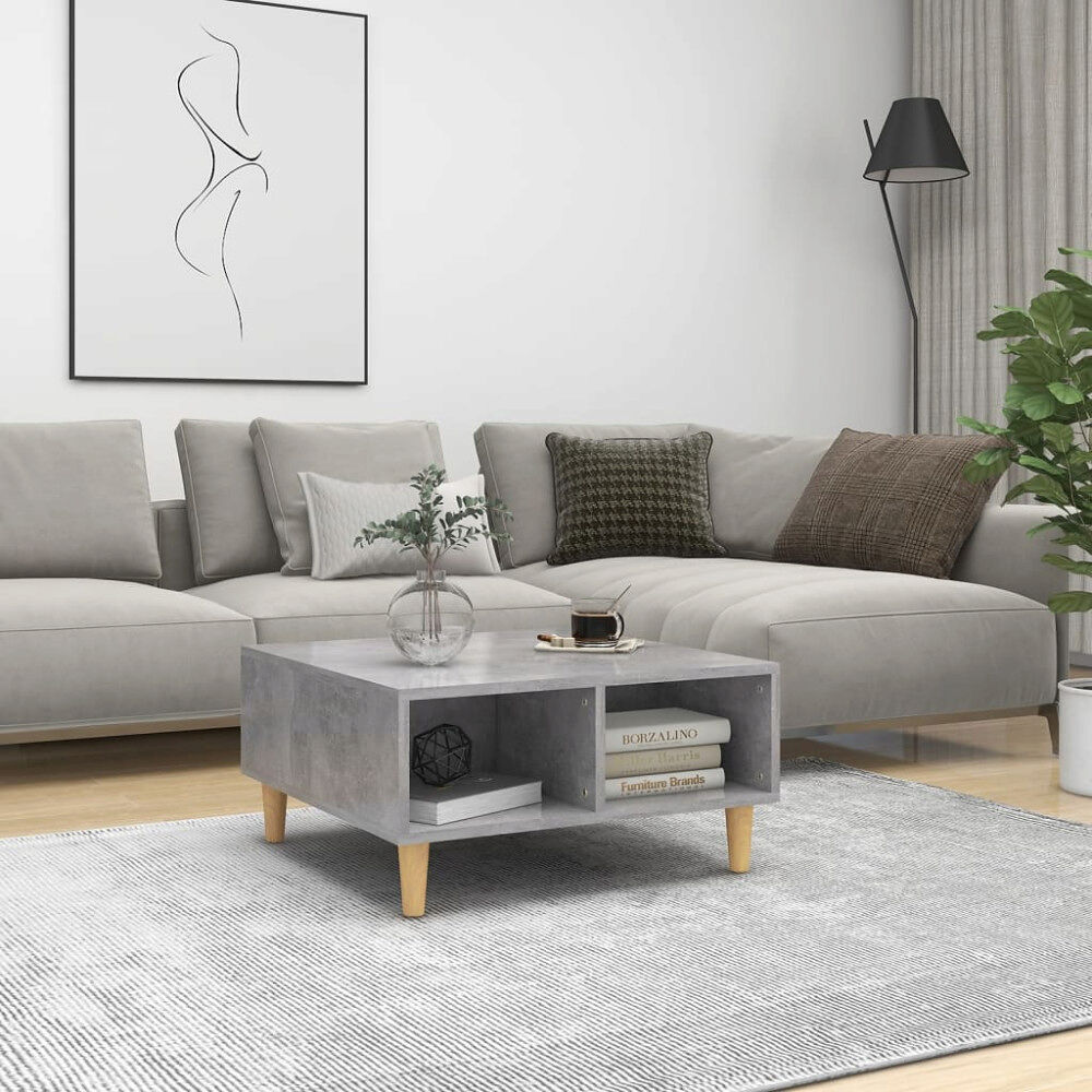 vidaXL Soffbord betonggrå 60x60x30 cm konstruerat trä