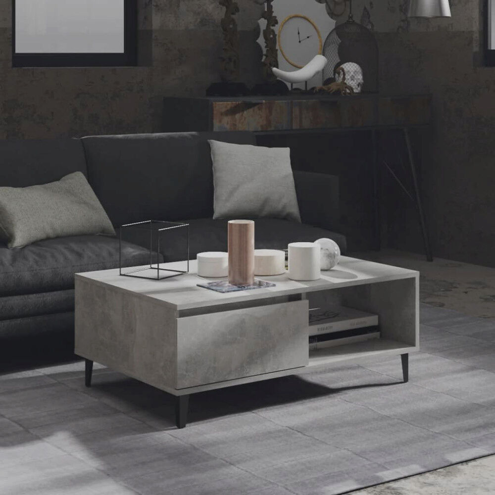 vidaXL Soffbord betonggrå 90x60x35 cm konstruerat trä