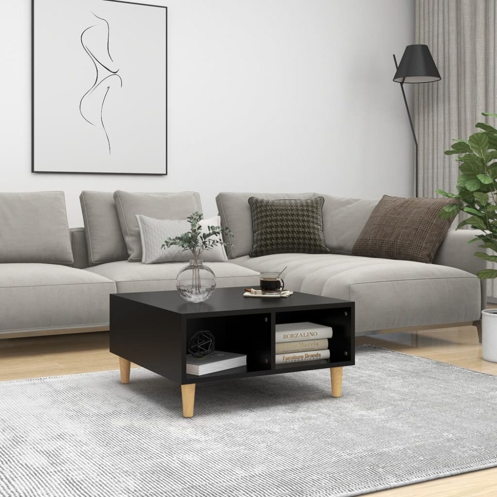 vidaXL Soffbord svart 60x60x30 cm konstruerat trä