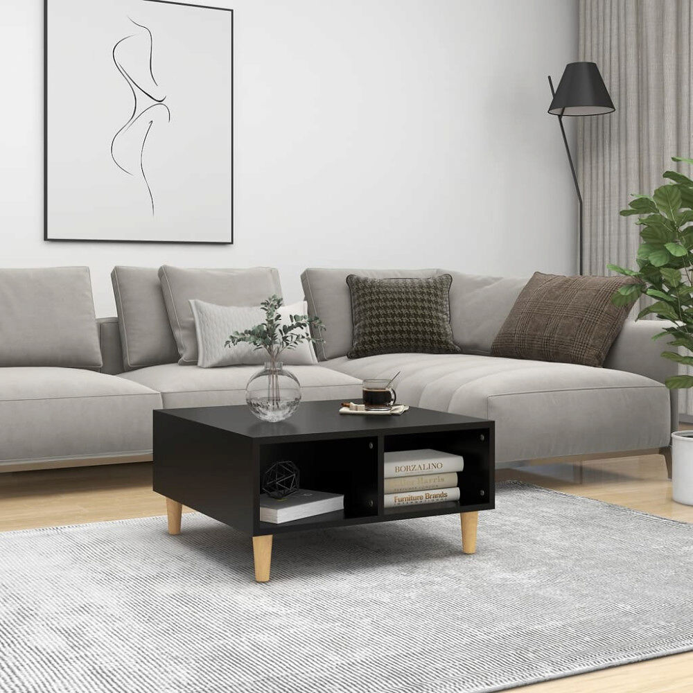 vidaXL Soffbord svart 60x60x30 cm konstruerat trä