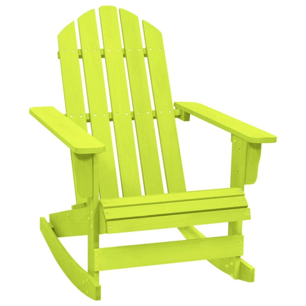 vidaXL Gungstol adirondack massivt granträ grön