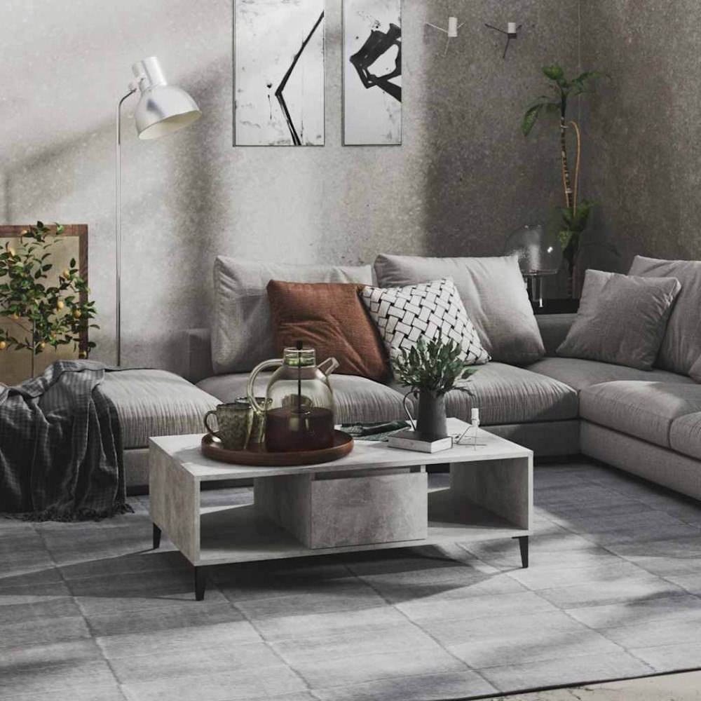 vidaXL Soffbord betonggrå 103,5x60x35 cm konstruerat trä