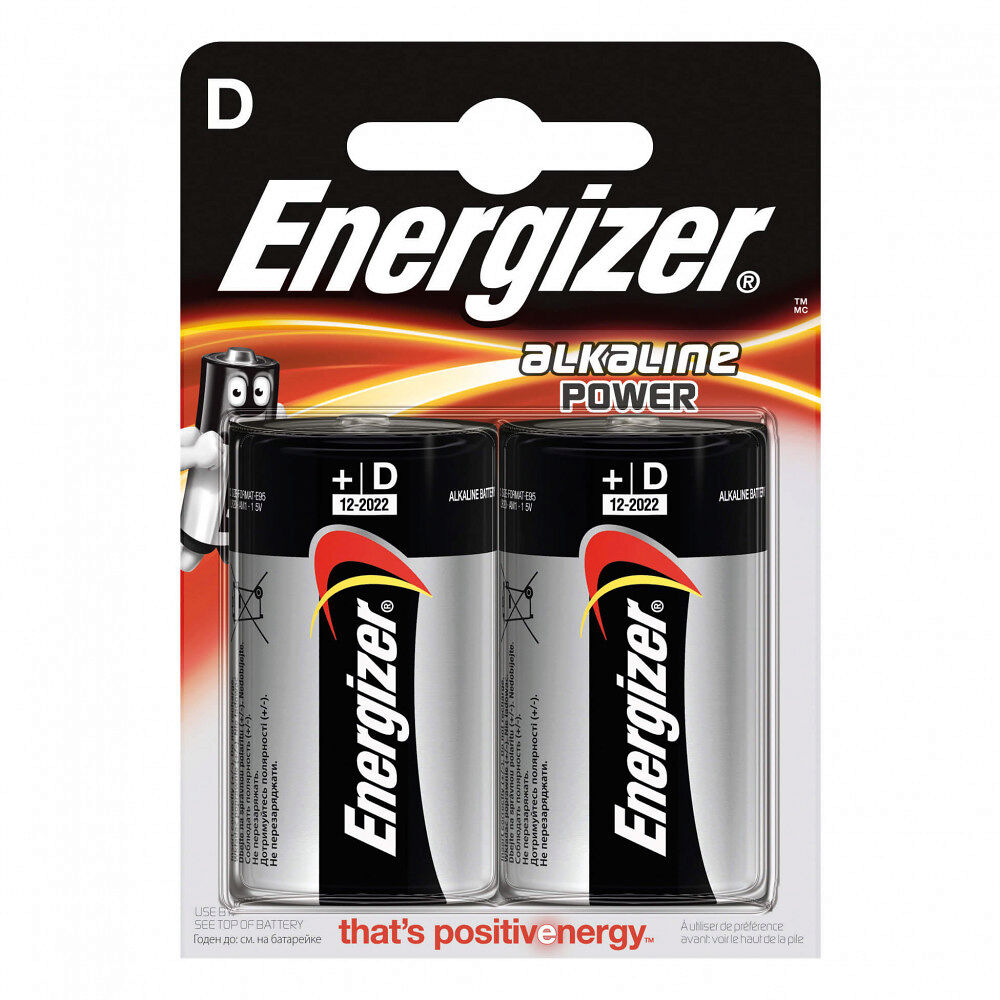 ENERGIZER Batteri D/LR20 Alkaline Power 2-pack