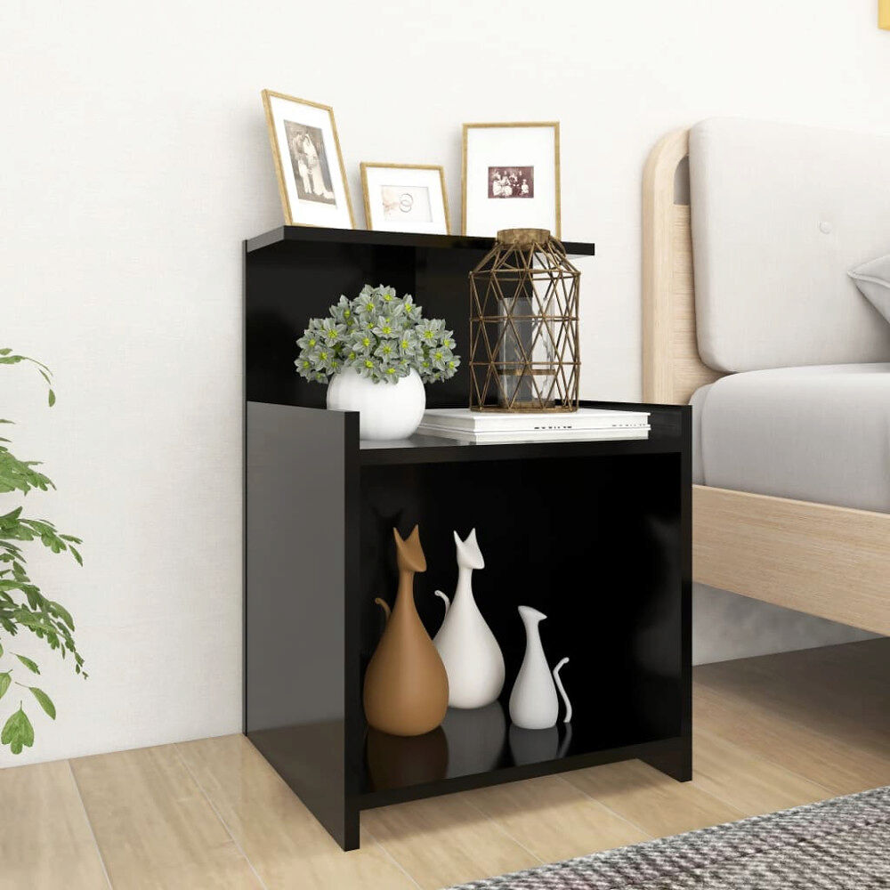 vidaXL Sängbord svart 40x35x60 cm konstruerat trä