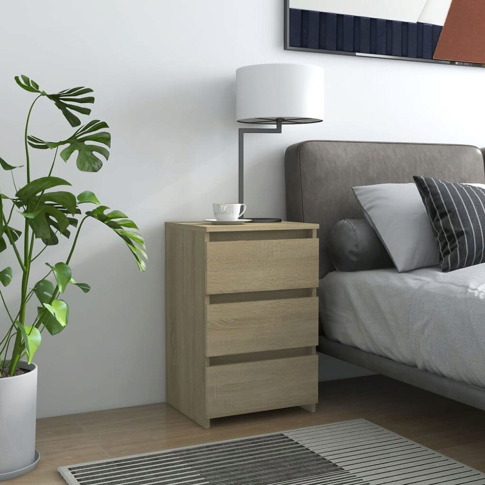 vidaXL Sängbord 2 st sonoma-ek 40x35x62,5 cm konstruerat trä