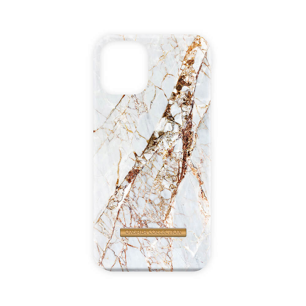 ONSALA COLLECTION Mobilskal Soft White Rhino Marble iPhone 13 Mini