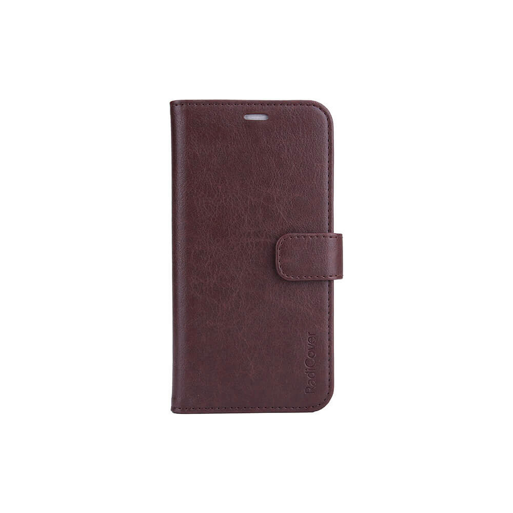 RADICOVER Strålningsskydd Mobilfodral PU iPhone 13 Flipcover Brun RFID