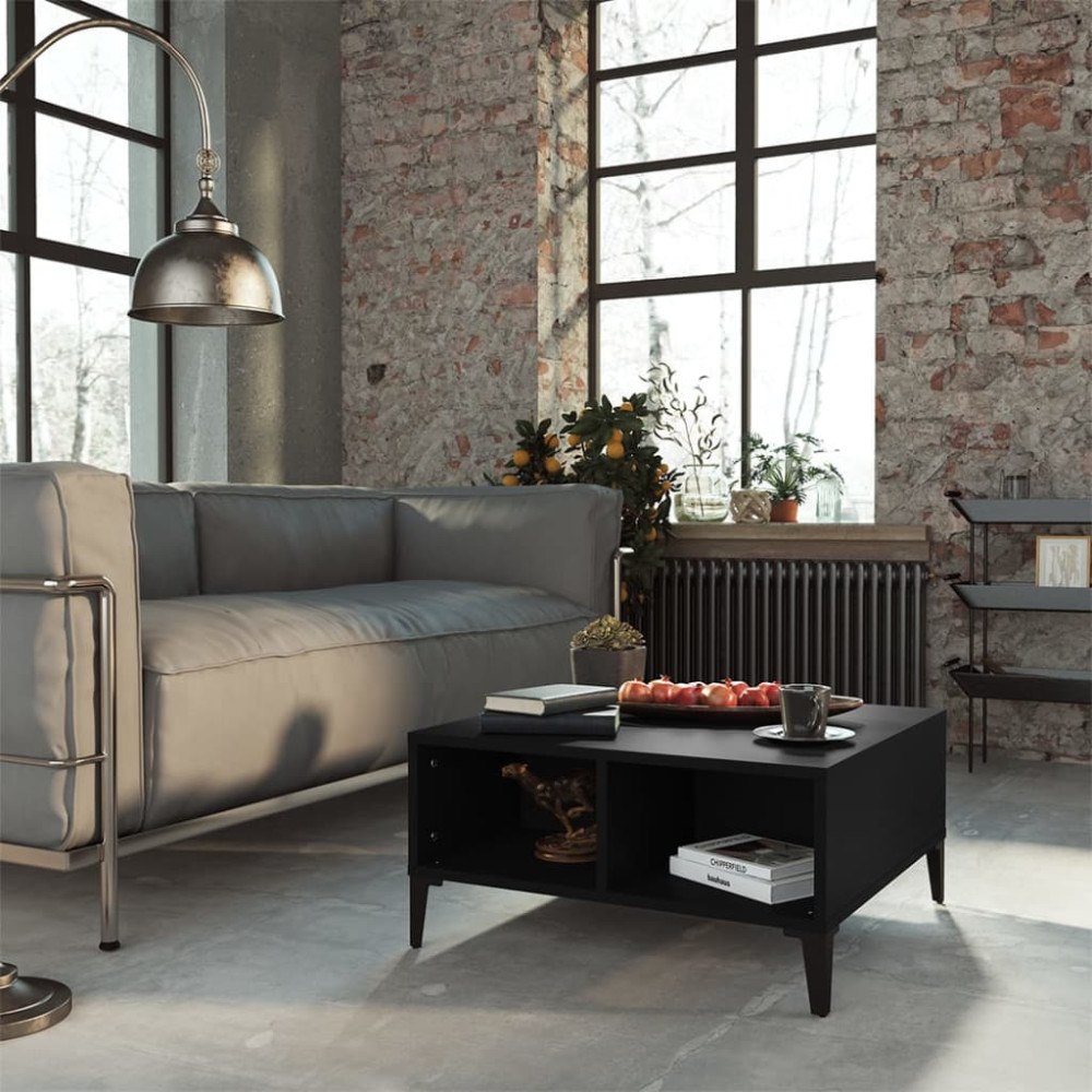 vidaXL Soffbord svart 60x60x30 cm konstruerat trä