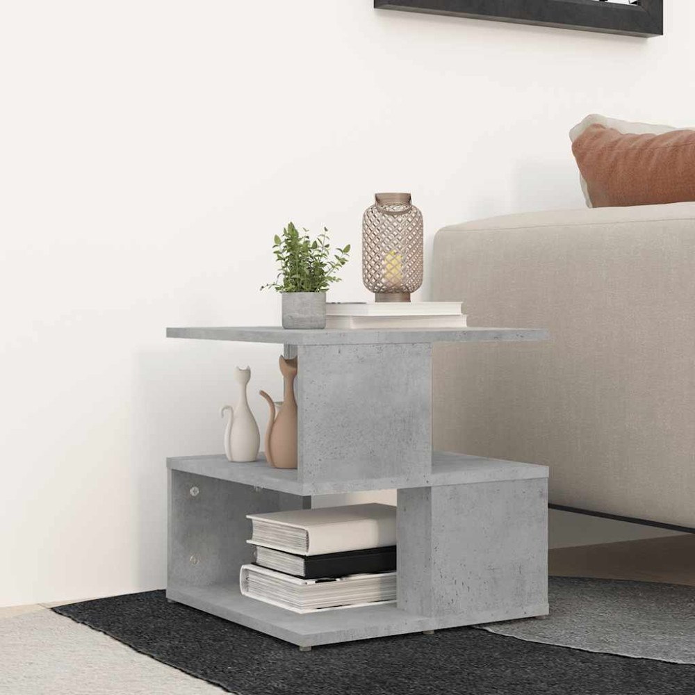 vidaXL Sidobord betonggrå 40x40x40 cm konstruerat trä