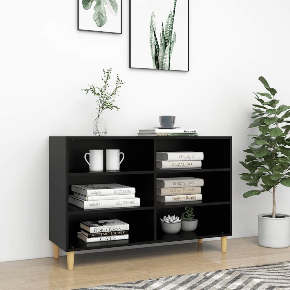 vidaXL Skänk svart 103,5x35x70 cm konstruerat trä