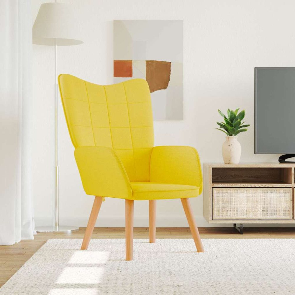 vidaXL Vilstol senapsgul tyg