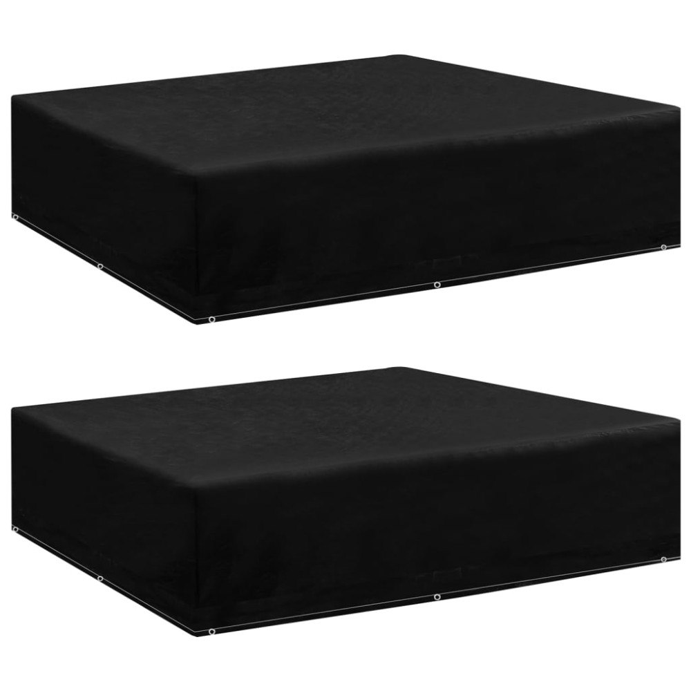 vidaXL Överdrag för trädgårdsmöbler 2 st 8 öljetter 200x200x70 cm