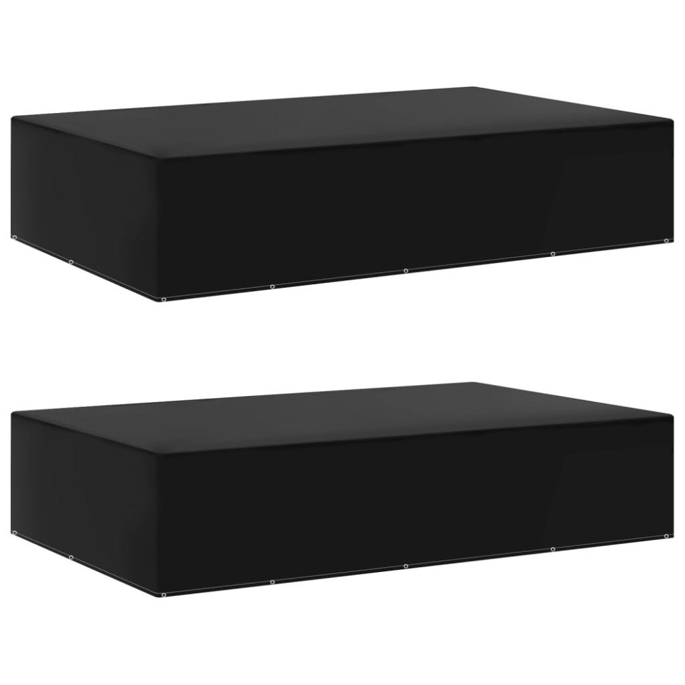 vidaXL Överdrag för trädgårdsmöbler 2 st 12 öljetter 325x205x70 cm