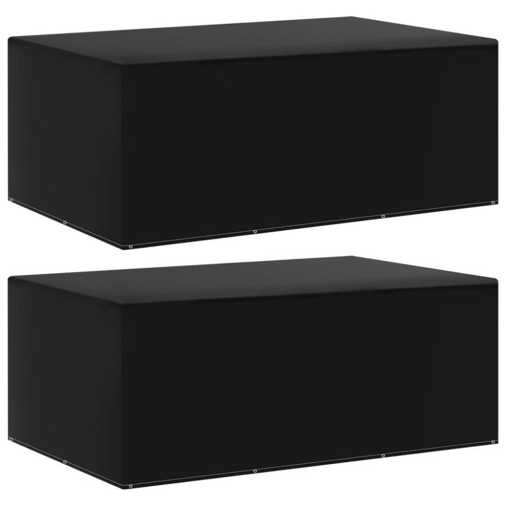 vidaXL Överdrag för trädgårdsmöbler 2 st 7 öljetter 225x143x90 cm