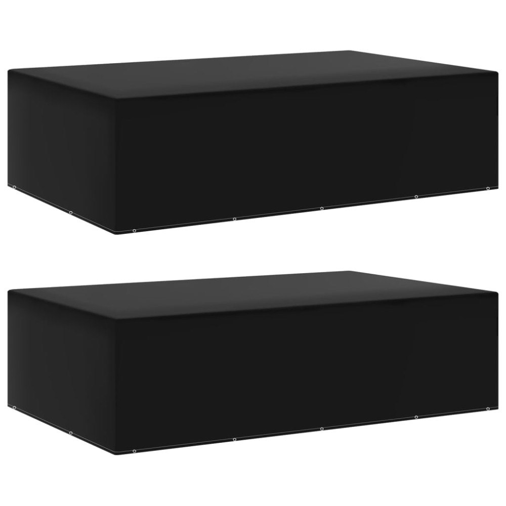vidaXL Överdrag för trädgårdsmöbler 2 st 12 öljetter 325x205x90 cm