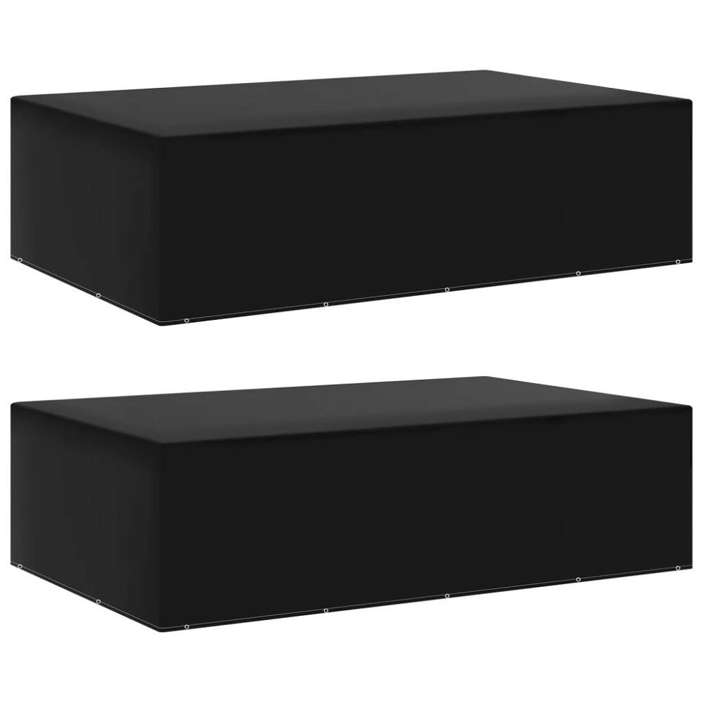 vidaXL Överdrag för trädgårdsmöbler 2 st 12 öljetter 325x205x90 cm