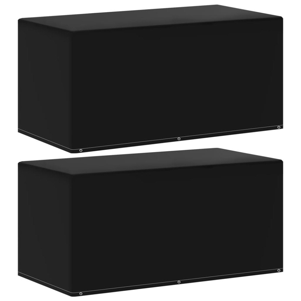 vidaXL Överdrag för trädgårdsmöbler 2 st 6 öljetter 160x80x75 cm