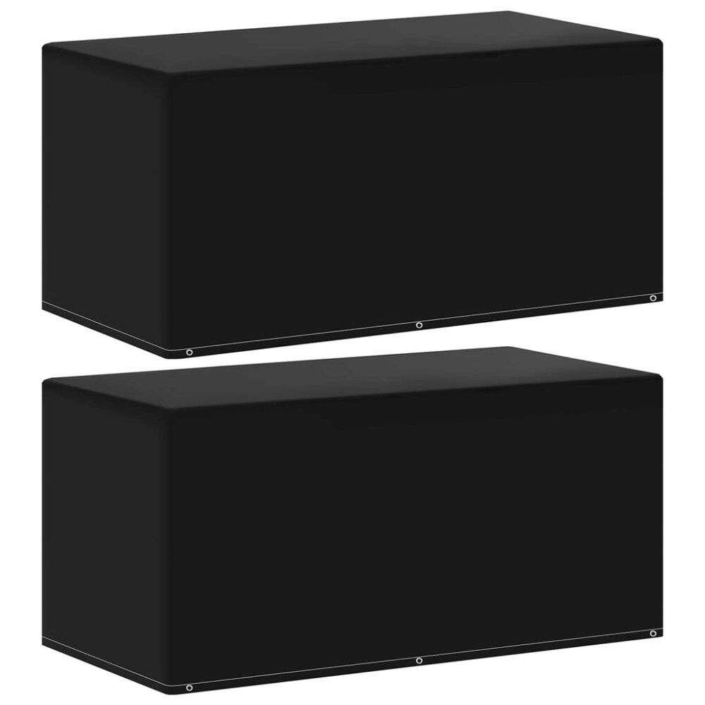vidaXL Överdrag för trädgårdsmöbler 2 st 6 öljetter 160x80x75 cm