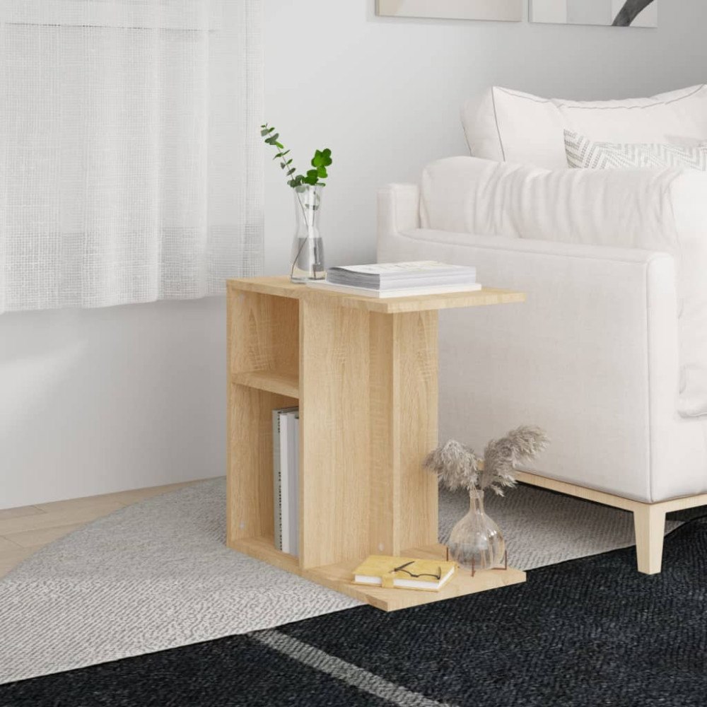 vidaXL Sidobord sonoma-ek 50x30x50 cm konstruerat trä