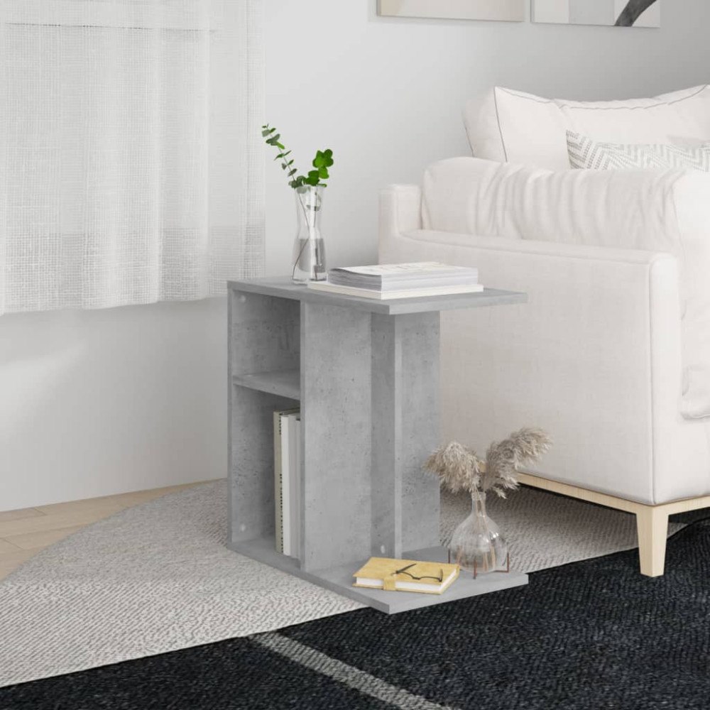 vidaXL Sidobord betonggrå 50x30x50 cm konstruerat trä