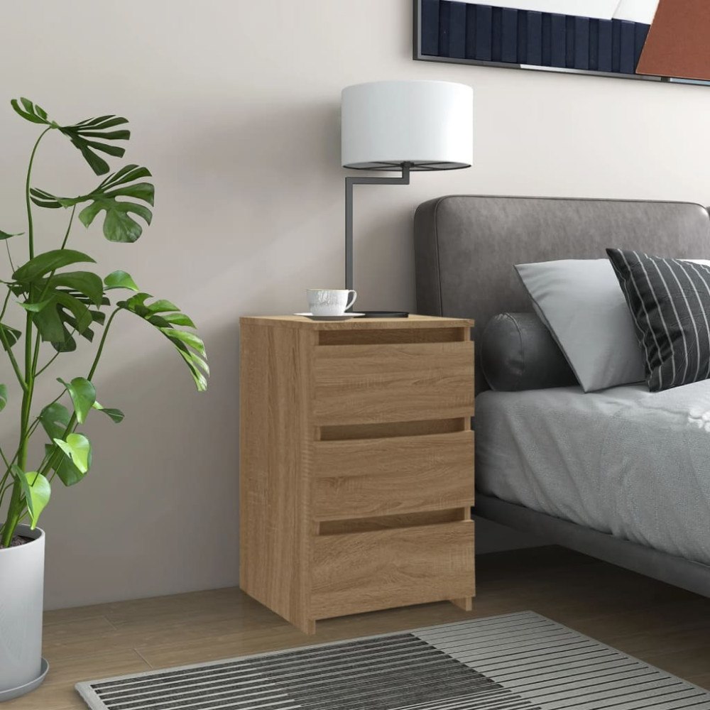 vidaXL Sängbord sonoma-ek 40x35x62,5 cm konstruerat trä