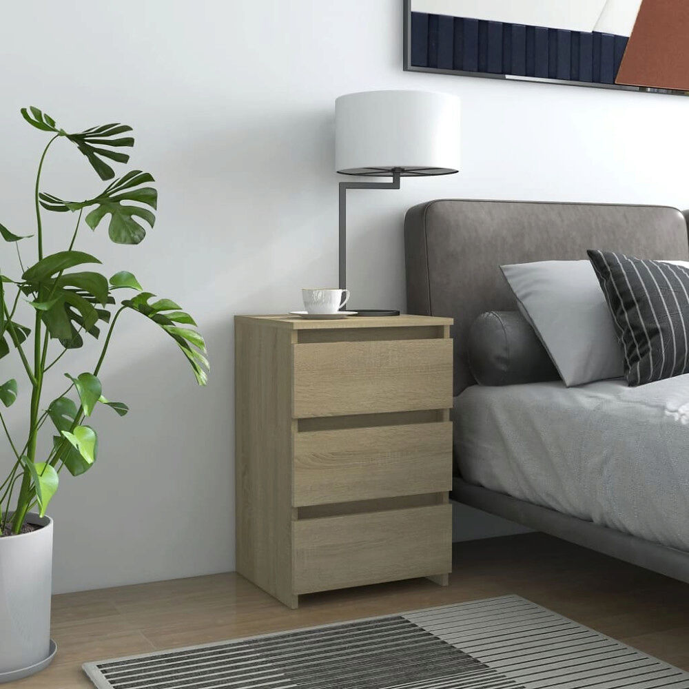 vidaXL Sängbord sonoma-ek 40x35x62,5 cm konstruerat trä