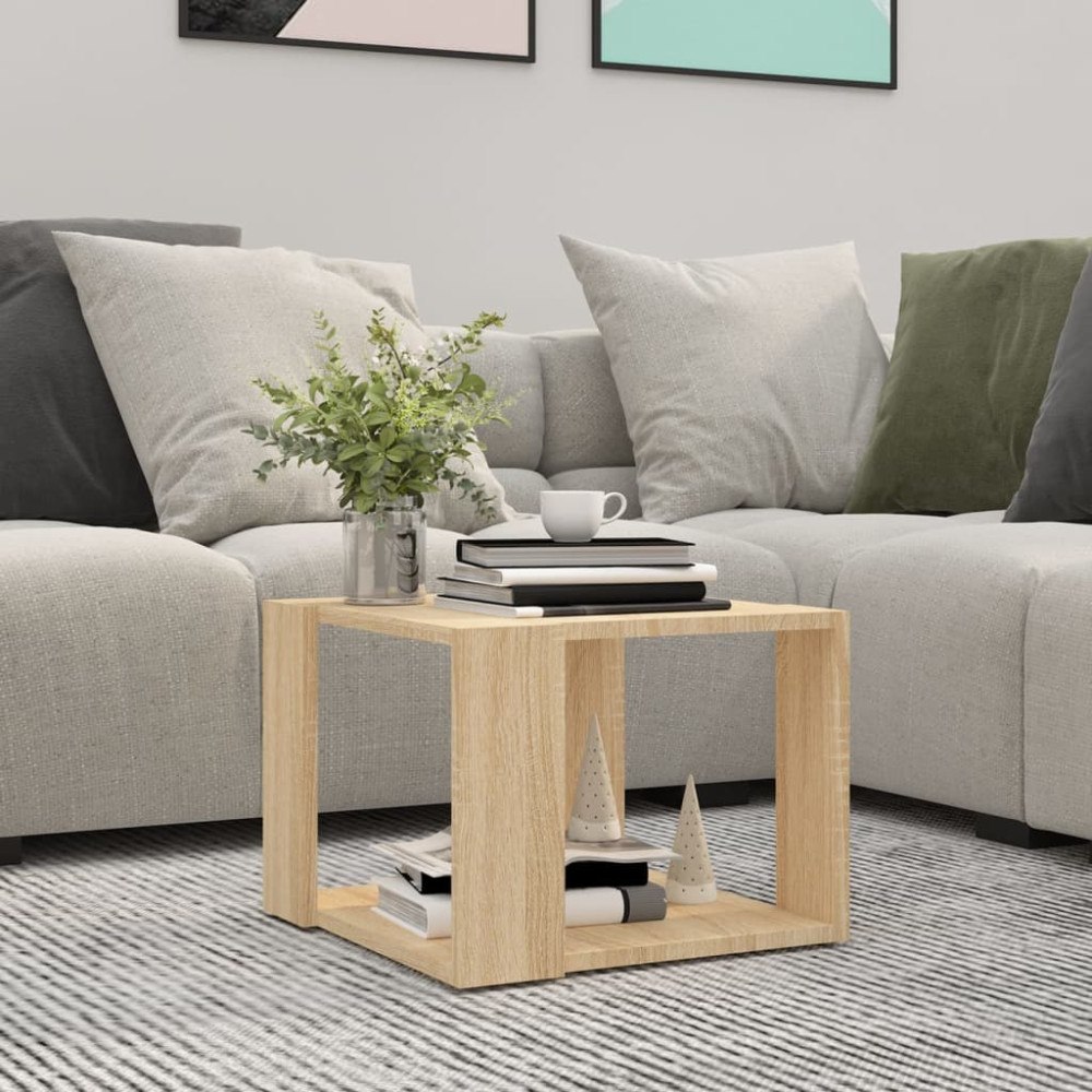 vidaXL Soffbord sonoma-ek 40x40x30 cm konstruerat trä