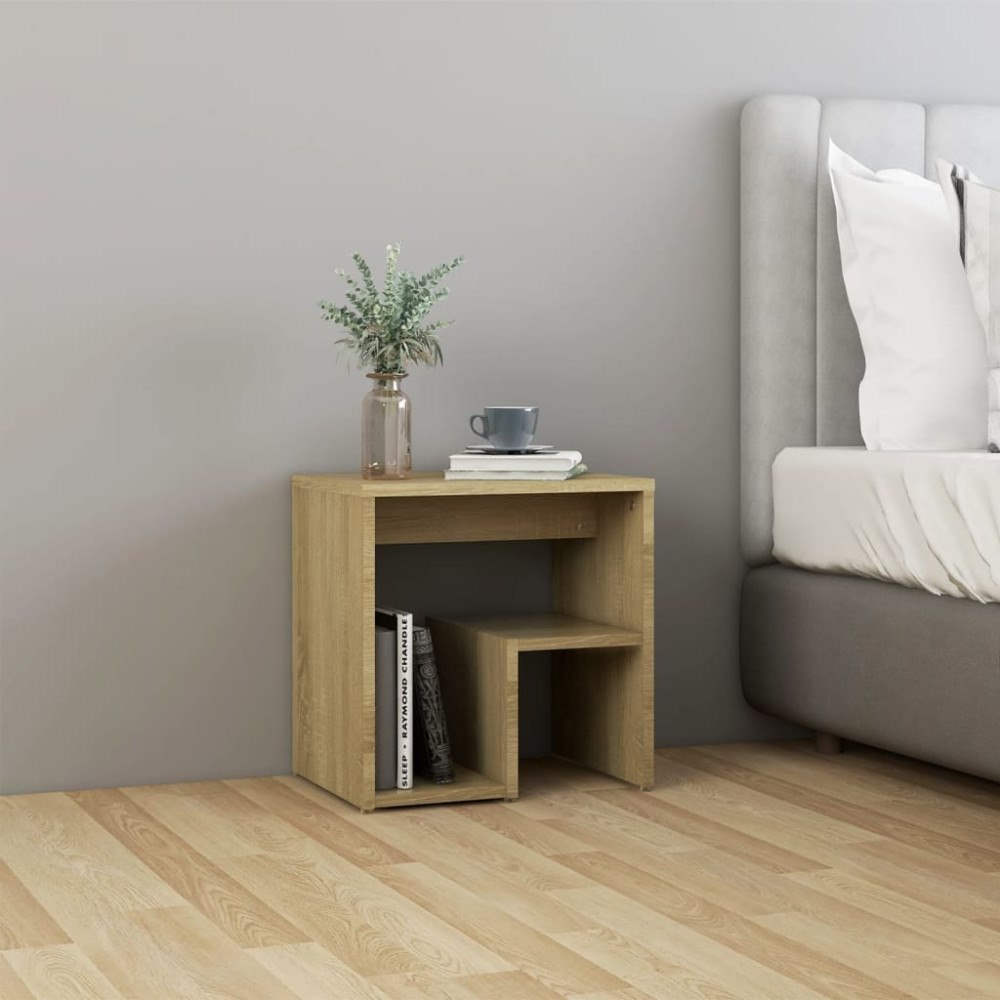 vidaXL Sängbord sonoma-ek 40x30x40 cm konstruerat trä
