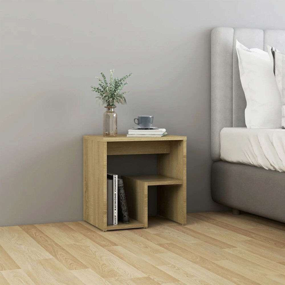 vidaXL Sängbord sonoma-ek 40x30x40 cm konstruerat trä