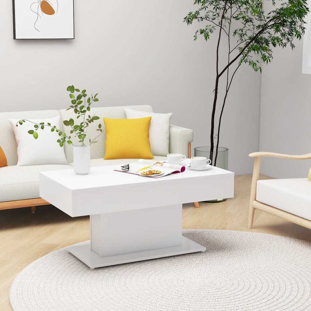 vidaXL Soffbord vit 96x50x45 cm konstruerat trä