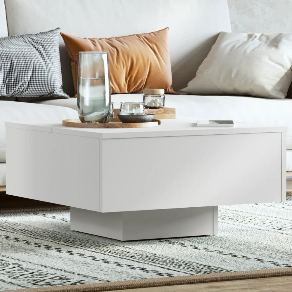 vidaXL Soffbord vit 60x60x31,5 cm konstruerat trä