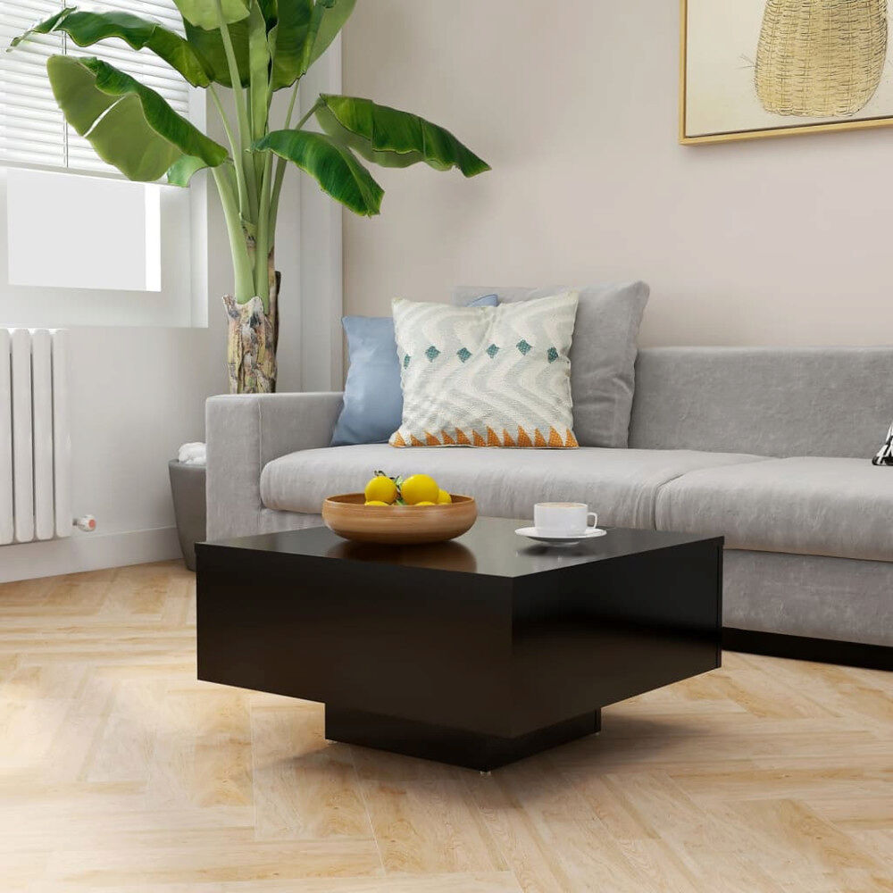 vidaXL Soffbord svart 60x60x31,5 cm konstruerat trä