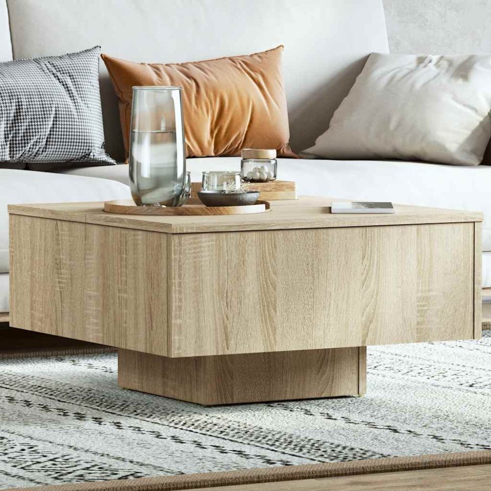 vidaXL Soffbord sonoma-ek 60x60x31,5 cm konstruerat trä