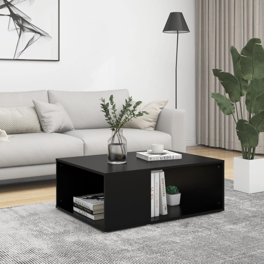 vidaXL Soffbord svart 90x67x33 cm konstruerat trä