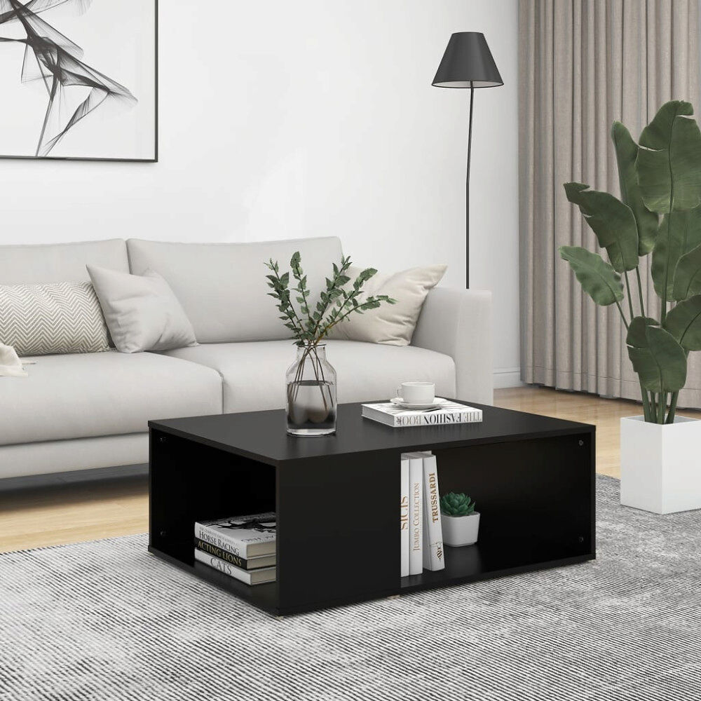 vidaXL Soffbord svart 90x67x33 cm konstruerat trä