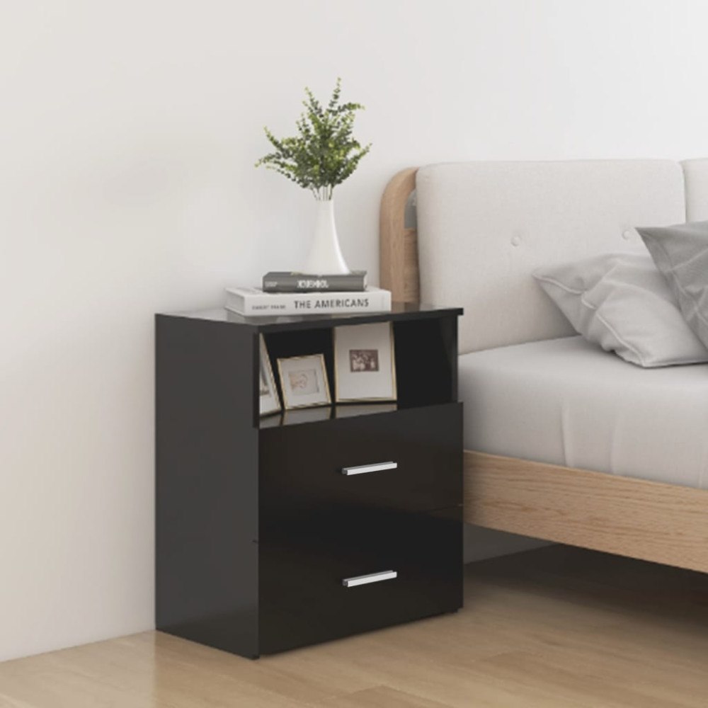 vidaXL Sängbord 2 st svart 50x32x60 cm