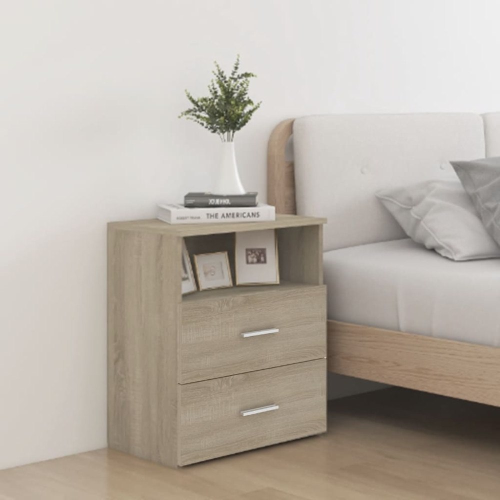 vidaXL Sängbord 2 st sonoma-ek 50x32x60 cm