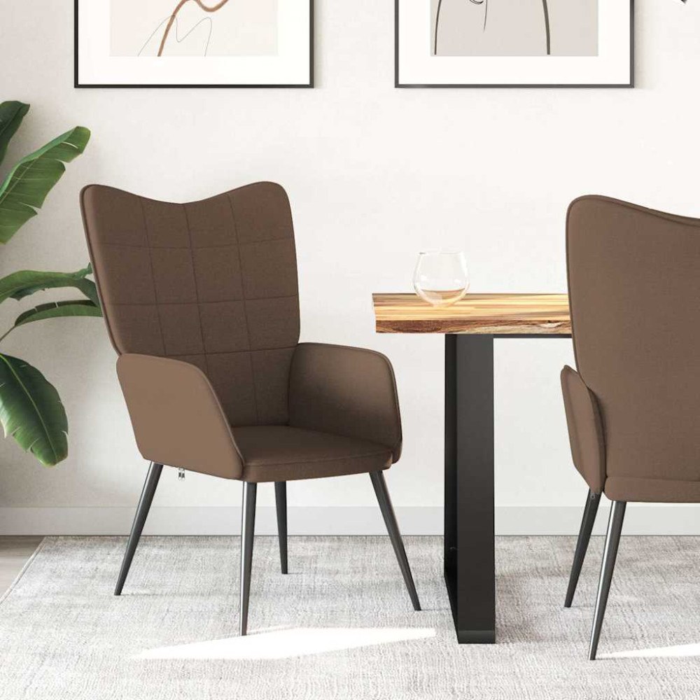 vidaXL Vilstol brun tyg