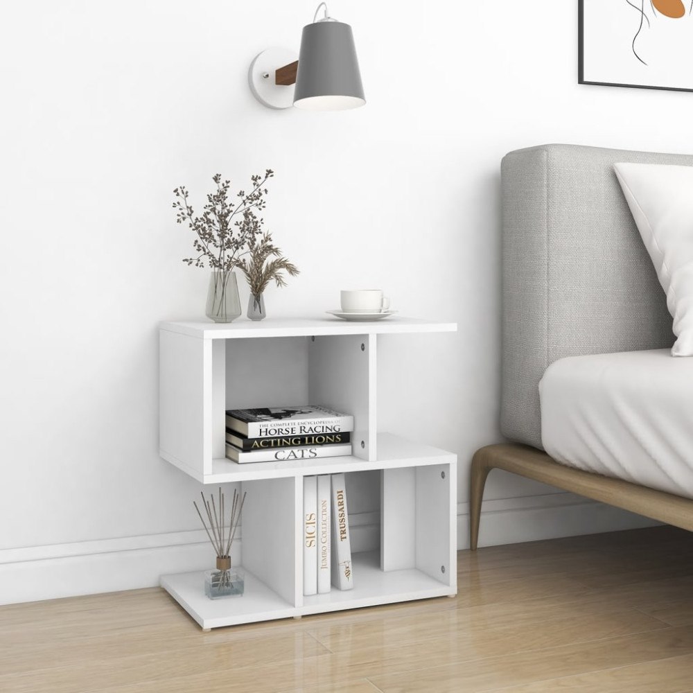 vidaXL Sängbord 2 st vit 50x30x51,5 cm konstruerat trä