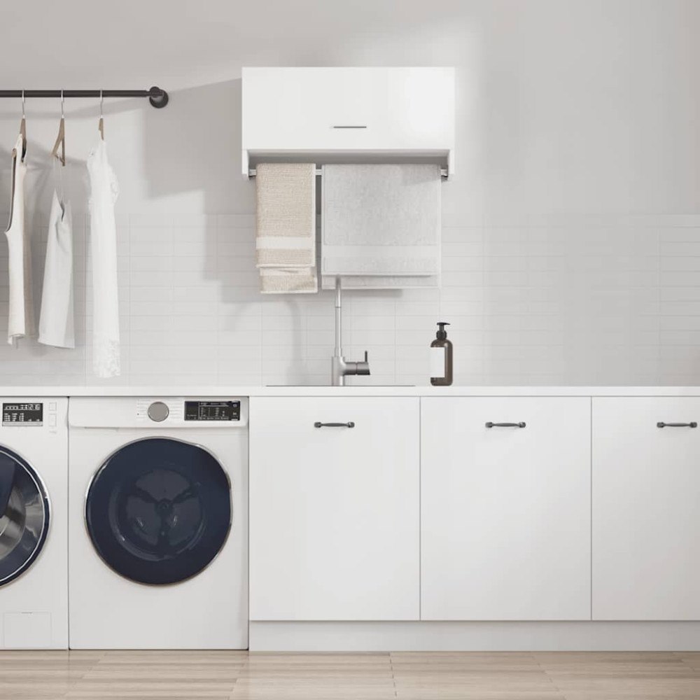 vidaXL Garderob vit 70x32,5x35 cm konstruerat trä