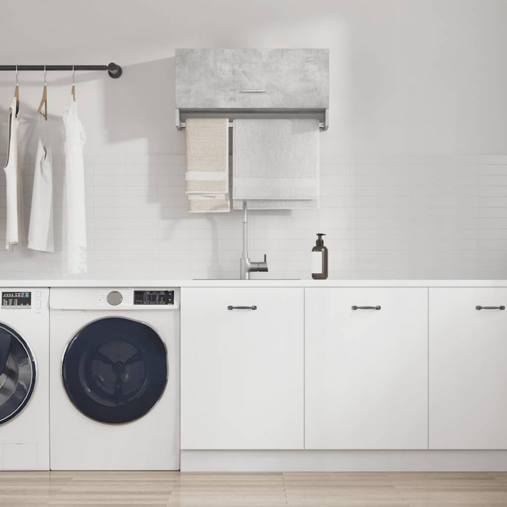 vidaXL Garderob betonggrå 70x32,5x35 cm konstruerat trä