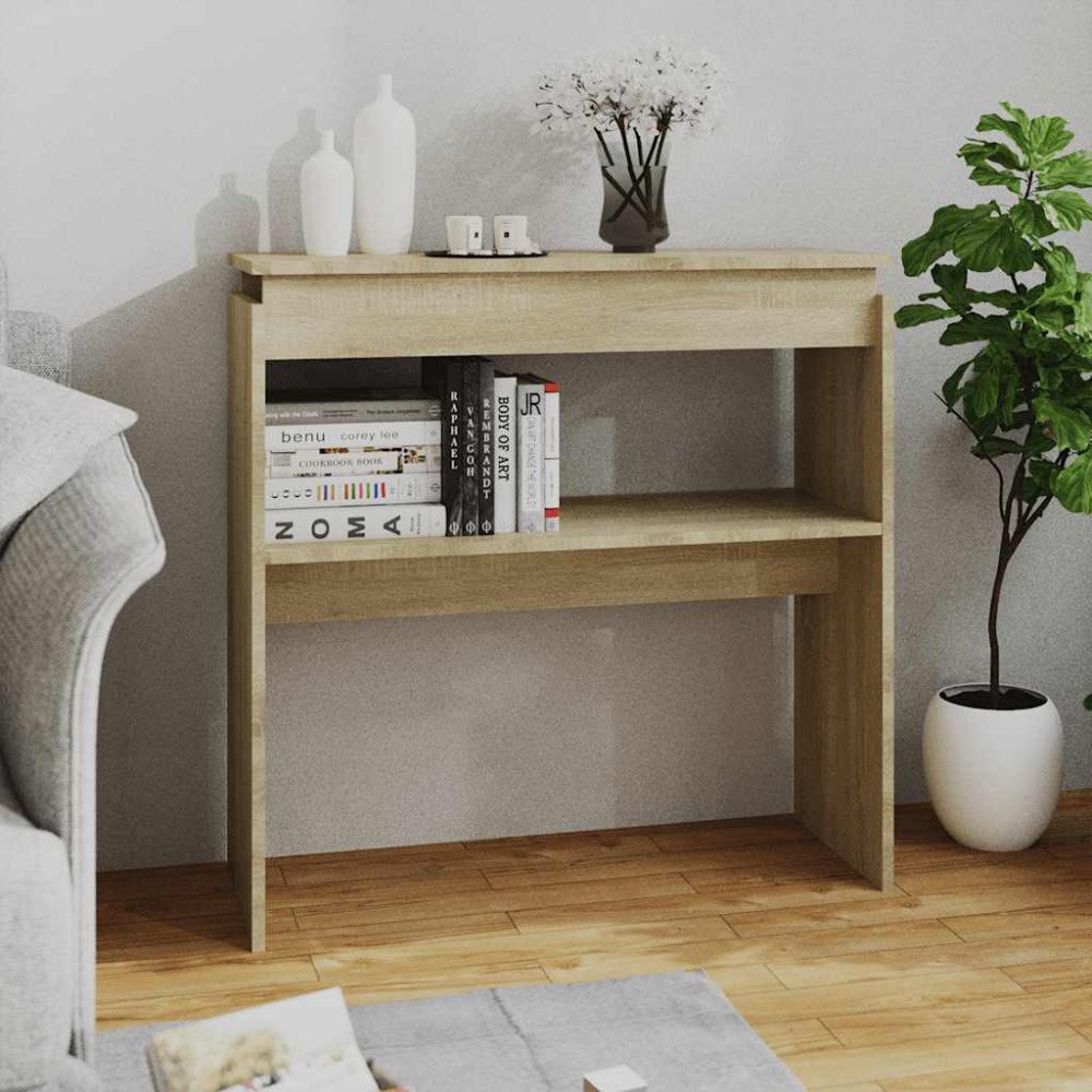 vidaXL Avlastningsbord sonoma ek 80x30x80 cm konstruerat trä