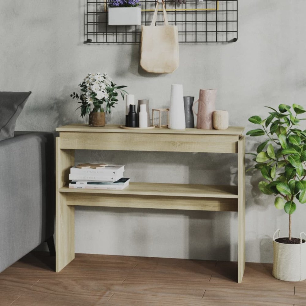 vidaXL Avlastningsbord sonoma ek 102x30x80 cm konstruerat trä